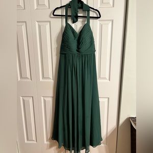 Size A16, dark green azazie bridesmaid dress, chiffon